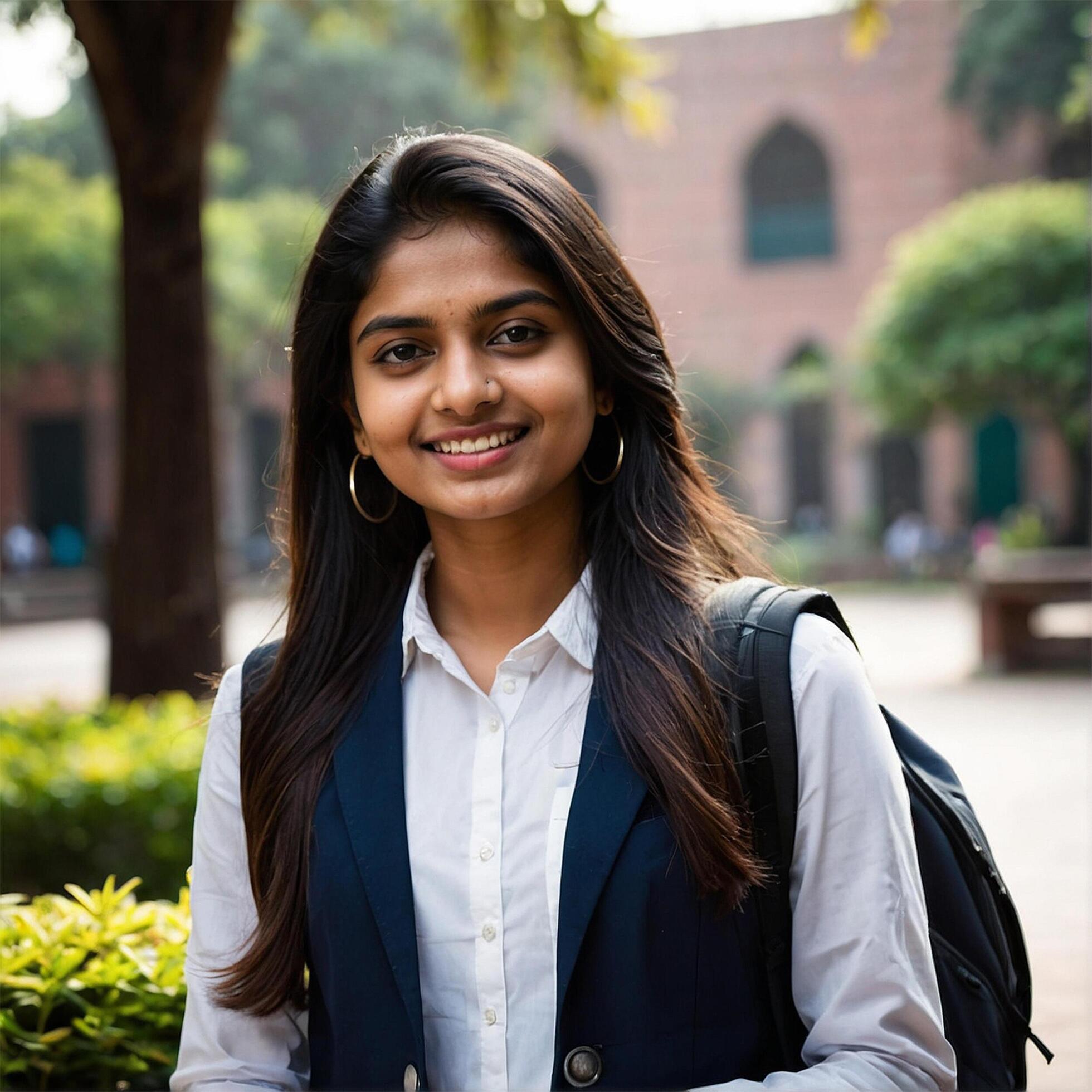 ai generated indian female student free photo
